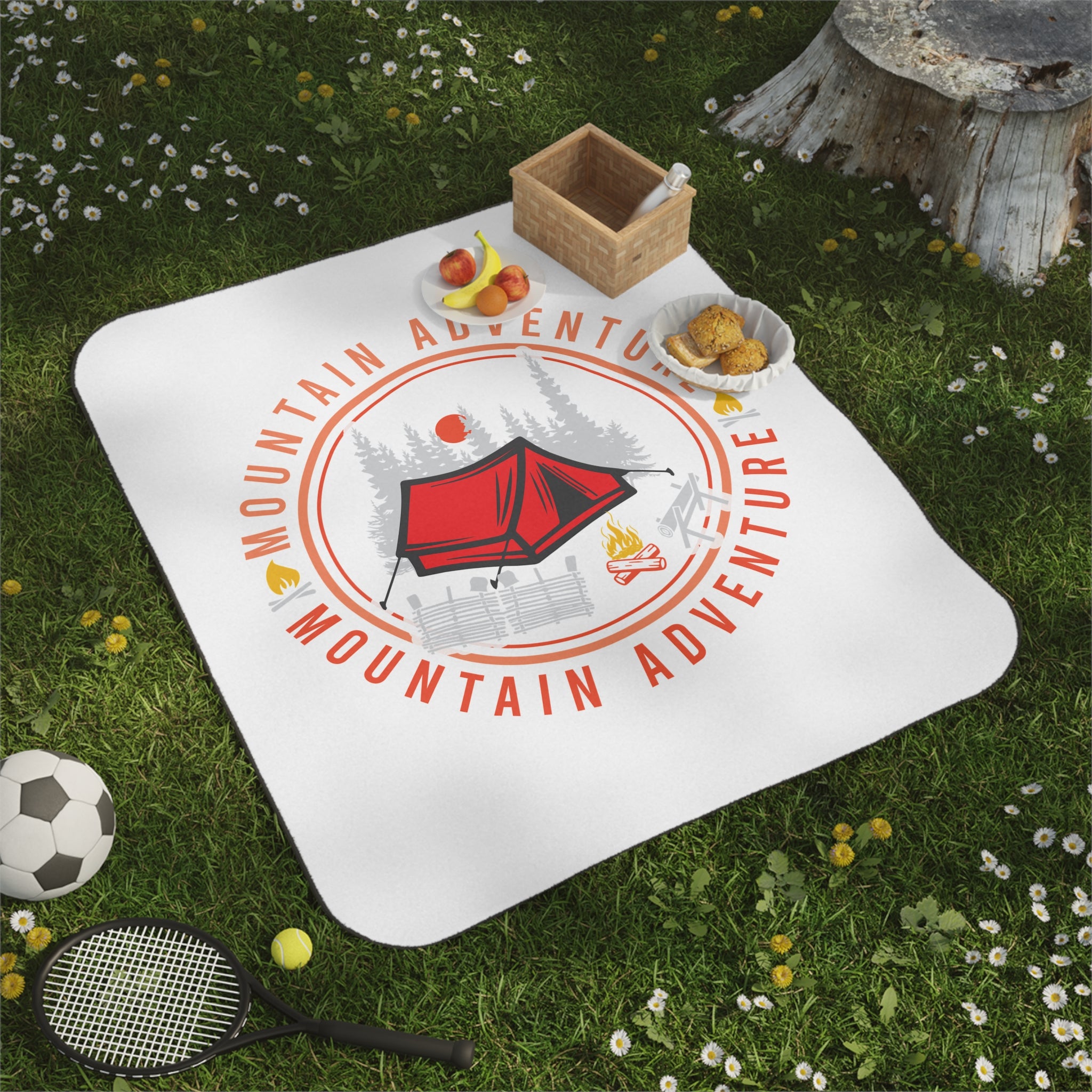 Mountain Adventure Picnic Blanket - Perfect for Outdoor Getaways and Camping